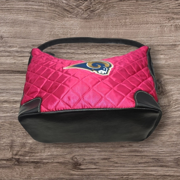 🏈 Game Day Ready! LA Rams Quilted Pink Shoulder Bag 🏈"game day" accessory - Picture 6 of 6